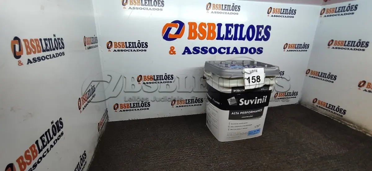 LOTE 158 - 01 GALÃO DE TINTA SUVINIL DE 18L PARA INTERIORES ACABAMENTO FOSCO BRANCO. (NOVO) (NO ESTADO) ATENÇÃO! FAZER A VISITAÇÃO ANTES DE ARREMATAR, NÃO SABEMOS SE FUNCIONA. LEILÃO NÃO TEM GARANTIA E NEM DEVOLUÇÃO, SUJEITO A POSSÍVEIS AVARIAS VISÍVEIS/OCULTAS E/OU AUSÊNCIA DE COMPONENTES.
