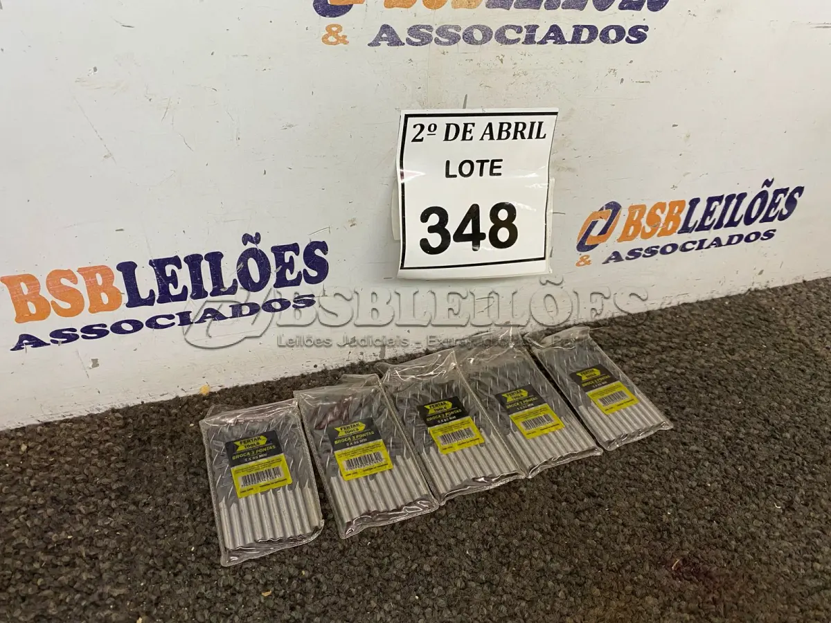 LOTE 348 - 50 BROCAS 5X85MM PARA MADEIRA. (NO ESTADO) ATENÇÃO! FAZER A VISITAÇÃO ANTES DE ARREMATAR, NÃO SABEMOS SE FUNCIONA. LEILÃO NÃO TEM GARANTIA E NEM DEVOLUÇÃO, SUJEITO A POSSÍVEIS AVARIAS VISÍVEIS/OCULTAS E/OU AUSÊNCIA DE COMPONENTES.