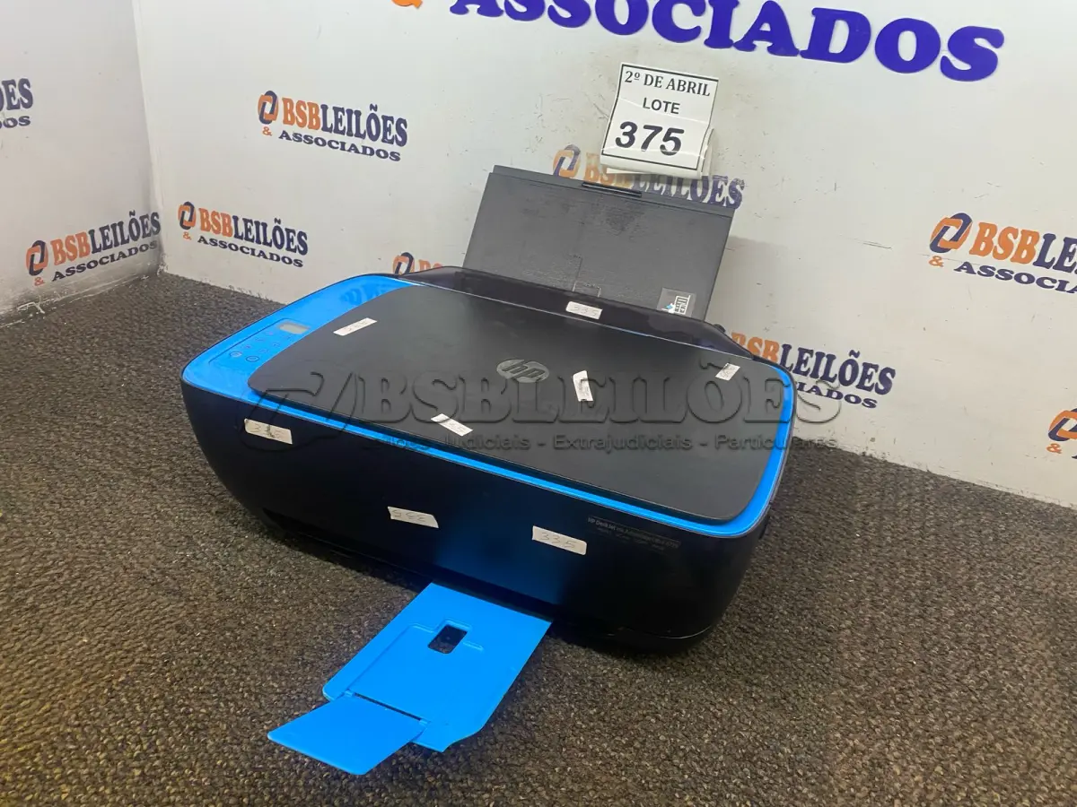 LOTE 375 - 01 IMPRESSORA HP DESKJET ULTRA 4729. (NO ESTADO) ATENÇÃO! FAZER A VISITAÇÃO ANTES DE ARREMATAR, NÃO SABEMOS SE FUNCIONA. LEILÃO NÃO TEM GARANTIA E NEM DEVOLUÇÃO, SUJEITO A POSSÍVEIS AVARIAS VISÍVEIS/OCULTAS E/OU AUSÊNCIA DE COMPONENTES.