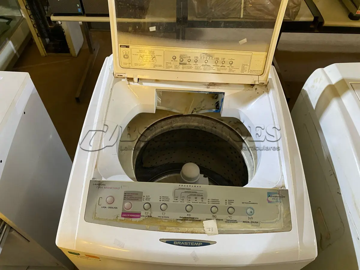 LOTE 394 - 01 MÁQUINA DE LAVAR ROUPAS BRASTEMP 8KG220VOLTS. (NO ESTADO) ATENÇÃO! FAZER A VISITAÇÃO ANTES DE ARREMATAR, NÃO SABEMOS SE FUNCIONA. LEILÃO NÃO TEM GARANTIA E NEM DEVOLUÇÃO, SUJEITO A POSSÍVEIS AVARIAS VISÍVEIS/OCULTAS E/OU AUSÊNCIA DE COMPONENTES.