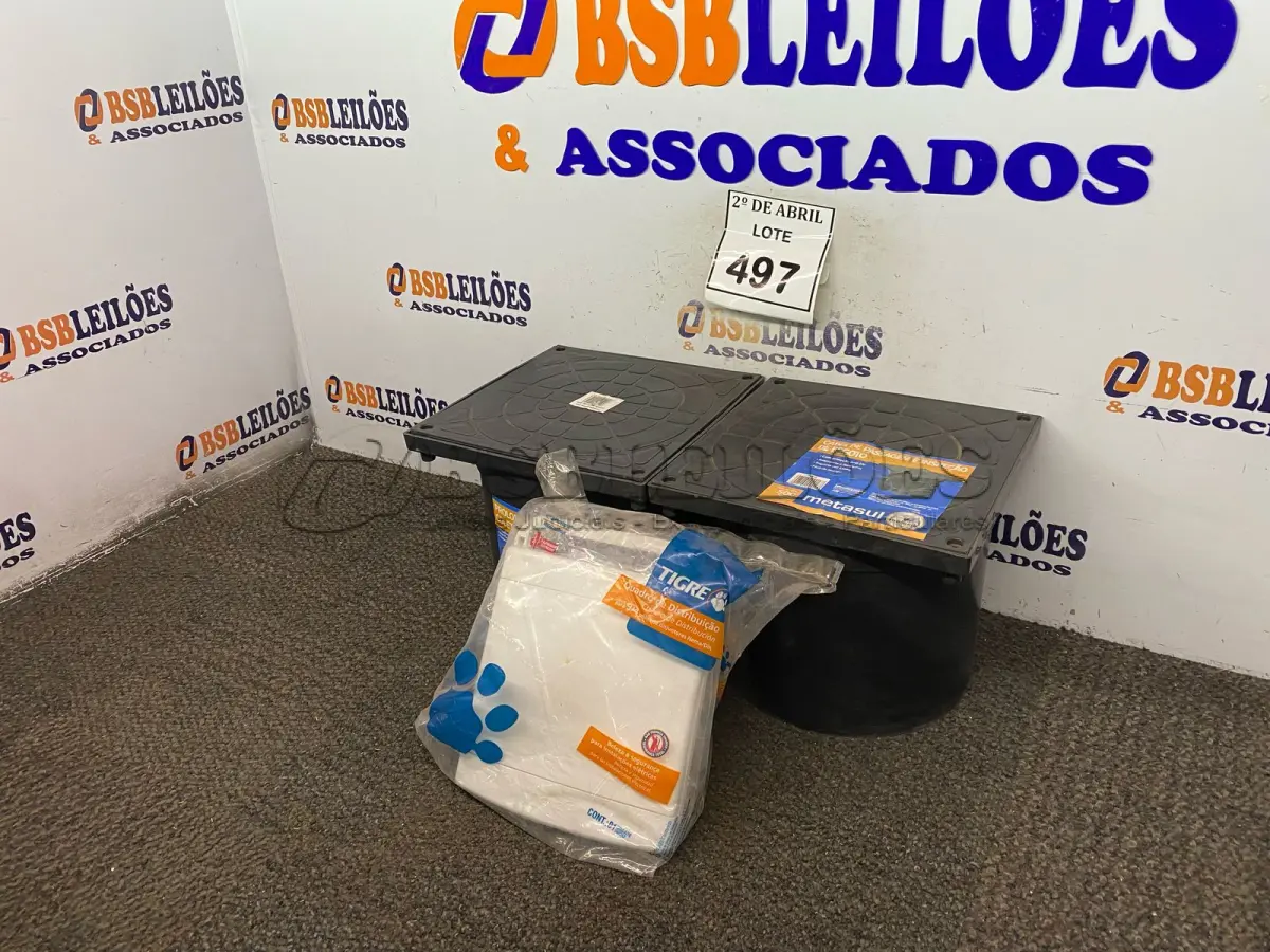 LOTE 497 - 02 PROLONGADORES PARA CAIXA COLETORA PEQUENA E 01 QUADRO DE DISTRIBUIÇÃO. (NO ESTADO) ATENÇÃO! FAZER A VISITAÇÃO ANTES DE ARREMATAR, NÃO SABEMOS SE FUNCIONA. LEILÃO NÃO TEM GARANTIA E NEM DEVOLUÇÃO, SUJEITO A POSSÍVEIS AVARIAS VISÍVEIS/OCULTAS E/OU AUSÊNCIA DE COMPONENTES.