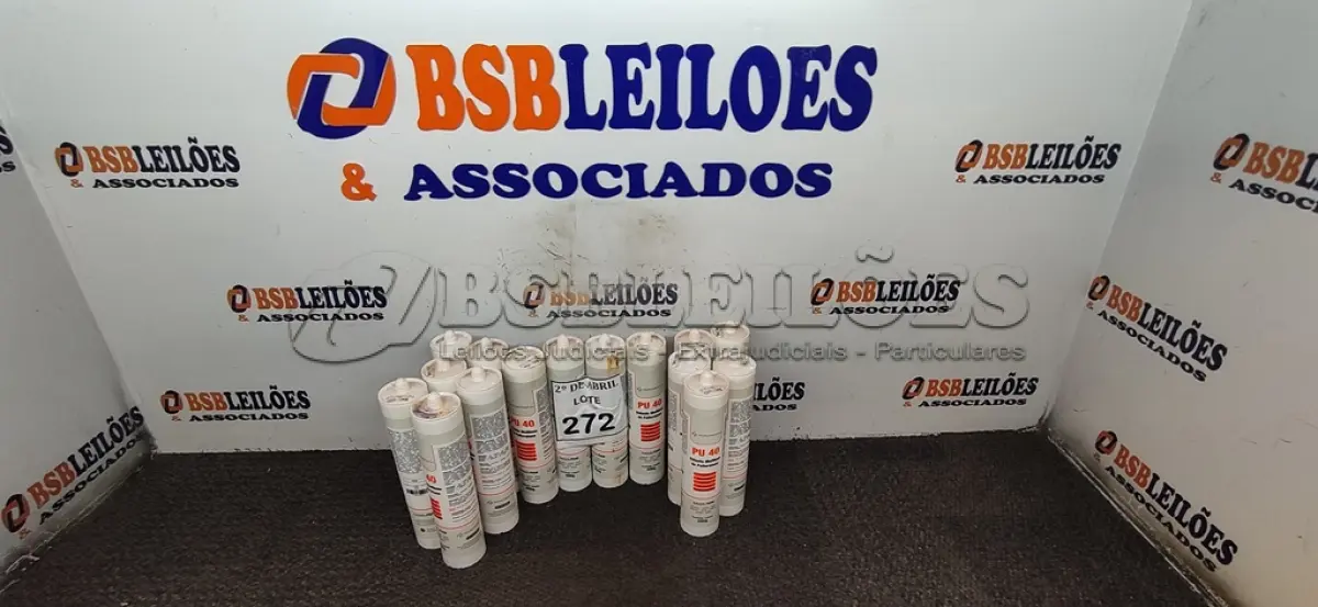 LOTE 272 - 15 SELANTE MULTI USO DE POLIURETANO PU40. (NO ESTADO) ATENÇÃO! FAZER A VISITAÇÃO ANTES DE ARREMATAR, NÃO SABEMOS SE FUNCIONA. LEILÃO NÃO TEM GARANTIA E NEM DEVOLUÇÃO, SUJEITO A POSSÍVEIS AVARIAS VISÍVEIS/OCULTAS E/OU AUSÊNCIA DE COMPONENTES.