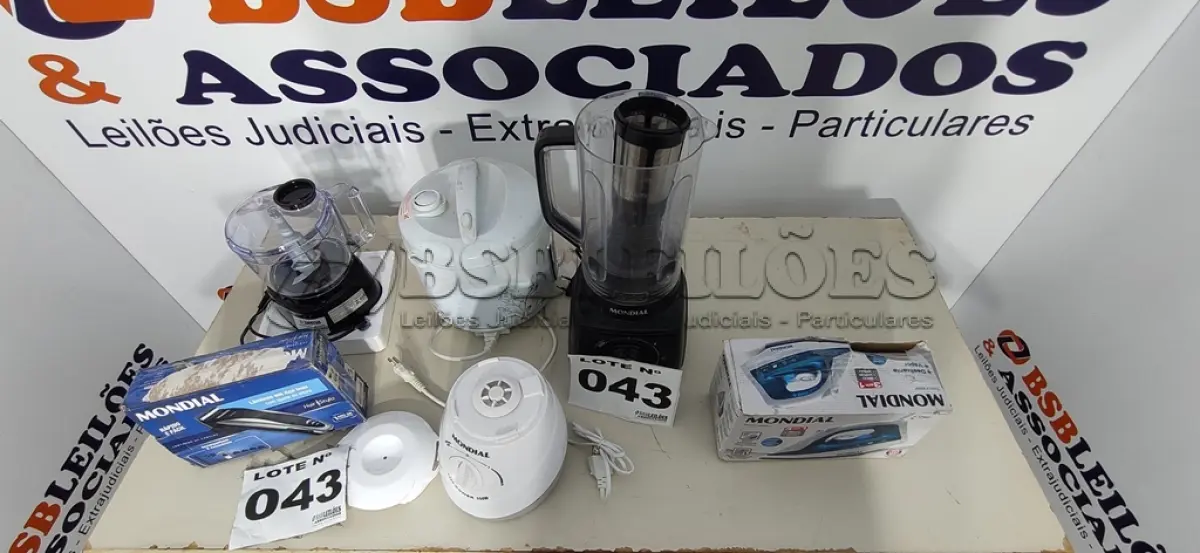 LOTE 043 - 06 – ELETRODOMÉSTICOS DIVERSOS (NO ESTADO, NÃO SABEMOS SE FUNCIONA. LEILÃO NÃO TEM GARANTIA E NEM DEVOLUÇÃO, SUJEITO A POSSÍVEIS AVARIAS VISÍVEIS/OCULTAS E/OU AUSÊNCIA DE COMPONENTES)