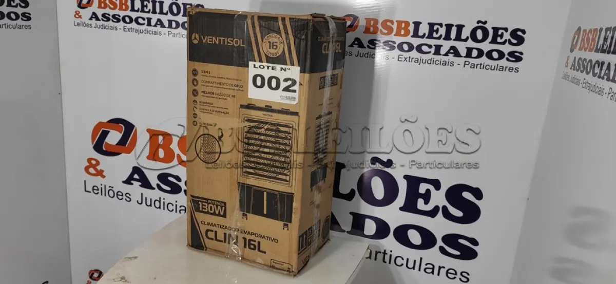 LOTE 002 - 01 - CLIMATIZADOR DE AR VENTISOL 16 LITROS 130W CLIN16 BRANCO  127V (NO ESTADO, NÃO SABEMOS SE FUNCIONA. LEILÃO NÃO TEM GARANTIA E NEM DEVOLUÇÃO, SUJEITO A POSSÍVEIS AVARIAS VISÍVEIS/OCULTAS E/OU AUSÊNCIA DE COMPONENTES)