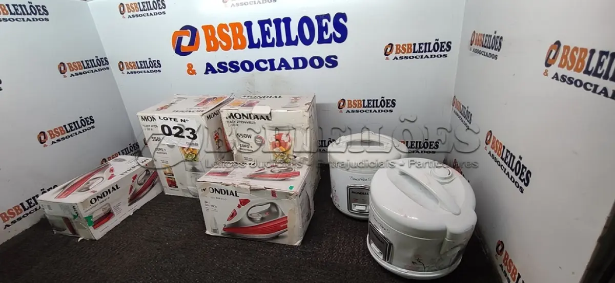 LOTE 023 - 06 – ELETRODOMÉSTICOS DIVERSOS (NO ESTADO, NÃO SABEMOS SE FUNCIONA. LEILÃO NÃO TEM GARANTIA E NEM DEVOLUÇÃO, SUJEITO A POSSÍVEIS AVARIAS VISÍVEIS/OCULTAS E/OU AUSÊNCIA DE COMPONENTES)