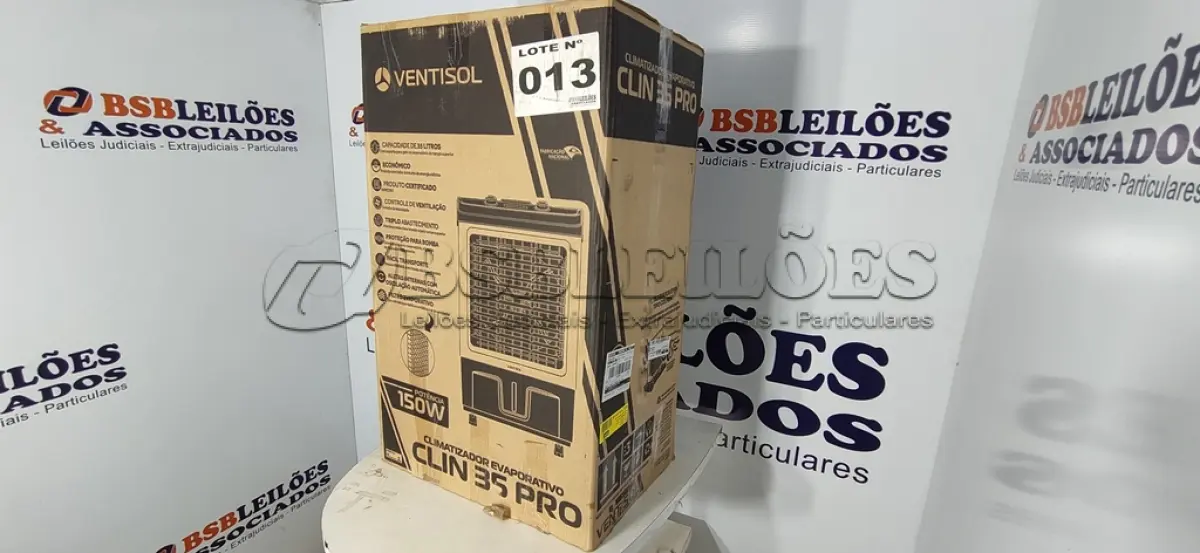 LOTE 013 - 01 - CLIMATIZADOR 35 LITROS 150W CLIN 35 PRO VENTISOL 127V (NO ESTADO, NÃO SABEMOS SE FUNCIONA. LEILÃO NÃO TEM GARANTIA E NEM DEVOLUÇÃO, SUJEITO A POSSÍVEIS AVARIAS VISÍVEIS/OCULTAS E/OU AUSÊNCIA DE COMPONENTES)