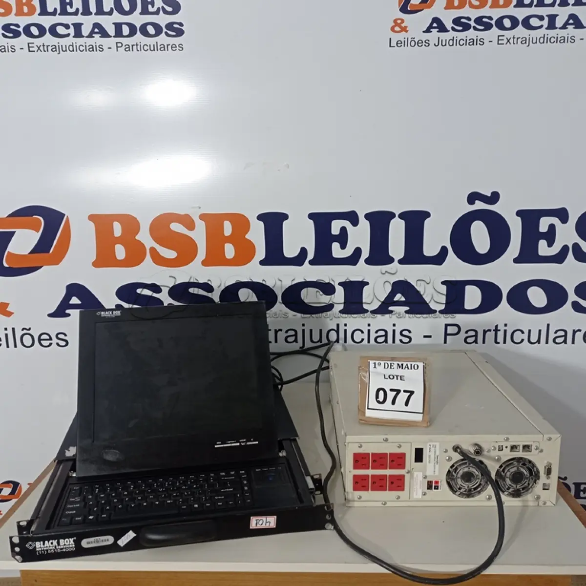 LOTE 077 - 01 CONTROLADOR DE ANTENAS BLACK BOX NETWORK SERVICES E 01 ESTABILIZADOR DE 2000VA 110V ARCA MS. (NO ESTADO) ATENÇÃO! FAZER A VISITAÇÃO ANTES DE ARREMATAR, NÃO SABEMOS SE FUNCIONA. LEILÃO NÃO TEM GARANTIA E NEM DEVOLUÇÃO, SUJEITO A POSSÍVEIS AVARIAS VISÍVEIS/OCULTAS E/OU AUSÊNCIA DE COMPONENTES.