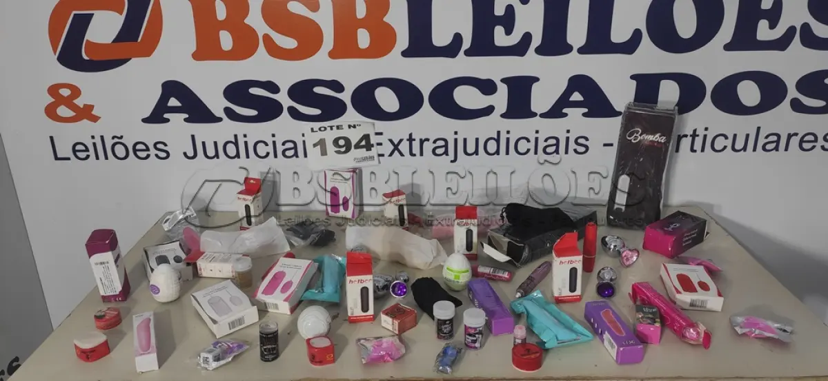 LOTE 194 - 50 - ITENS SEXY SHOP DIVERSOS (NO ESTADO, NÃO SABEMOS SE FUNCIONA. LEILÃO NÃO TEM GARANTIA E NEM DEVOLUÇÃO, SUJEITO A POSSÍVEIS AVARIAS VISÍVEIS/OCULTAS E/OU AUSÊNCIA DE COMPONENTES)