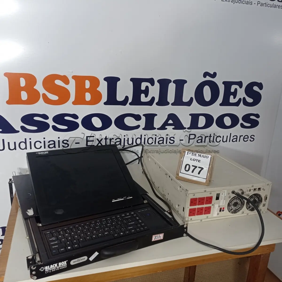 LOTE 077 - 01 CONTROLADOR DE ANTENAS BLACK BOX NETWORK SERVICES E 01 ESTABILIZADOR DE 2000VA 110V ARCA MS. (NO ESTADO) ATENÇÃO! FAZER A VISITAÇÃO ANTES DE ARREMATAR, NÃO SABEMOS SE FUNCIONA. LEILÃO NÃO TEM GARANTIA E NEM DEVOLUÇÃO, SUJEITO A POSSÍVEIS AVARIAS VISÍVEIS/OCULTAS E/OU AUSÊNCIA DE COMPONENTES.