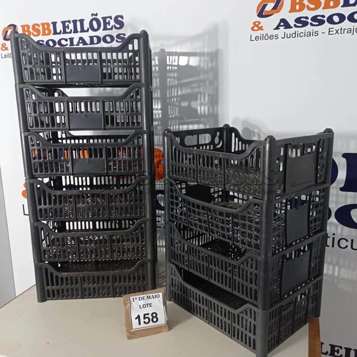 LOTE 158 - 10 CESTAS ORGANIZADORAS. (NO ESTADO) ATENÇÃO! FAZER A VISITAÇÃO ANTES DE ARREMATAR, NÃO SABEMOS SE FUNCIONA. LEILÃO NÃO TEM GARANTIA E NEM DEVOLUÇÃO, SUJEITO A POSSÍVEIS AVARIAS VISÍVEIS/OCULTAS E/OU AUSÊNCIA DE COMPONENTES.