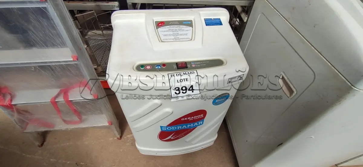 LOTE 394 - 01 GERADOR DE VAPOR PARA SAUNA 220-71A TRIFÁSICO 380V-41A MODELO 18KW- COMPACT LINE INOX COM CAPACIDADE AMBIENTE ATE 30M SODRAMAR (NO ESTADO) ATENÇÃO! FAZER A VISITAÇÃO ANTES DE ARREMATAR, NÃO SABEMOS SE FUNCIONA. LEILÃO NÃO TEM GARANTIA E NEM DEVOLUÇÃO, SUJEITO A POSSÍVEIS AVARIAS VISÍVEIS/OCULTAS E/OU AUSÊNCIA DE COMPONENTES.