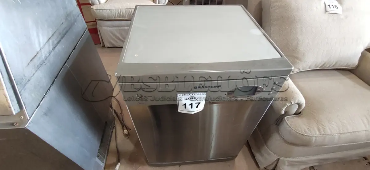 LOTE 117 - 01 LAVA LOUÇAS BRASTEMP 127VOLTS. (NO ESTADO EM QUE SE ENCONTRA. SUJEITO A AVARIAS OCULTAS/VISÍVEIS.)  BF8646F