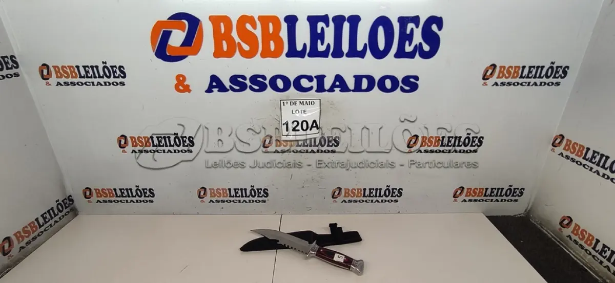 LOTE 120 - 01 FACA IMPORTADA AÇO INOXIDÁVEL CABO EM MADEIRA FULL TANG BAINHA DE NYLON TAMANHO TOTAL 30CM PESO 250G JÁ AFIADA  (NOVO) (NO ESTADO) ATENÇÃO! FAZER A VISITAÇÃO ANTES DE ARREMATAR, NÃO SABEMOS SE FUNCIONA. LEILÃO NÃO TEM GARANTIA E NEM DEVOLUÇÃO, SUJEITO A POSSÍVEIS AVARIAS VISÍVEIS/OCULTAS E/OU AUSÊNCIA DE COMPONENTES.