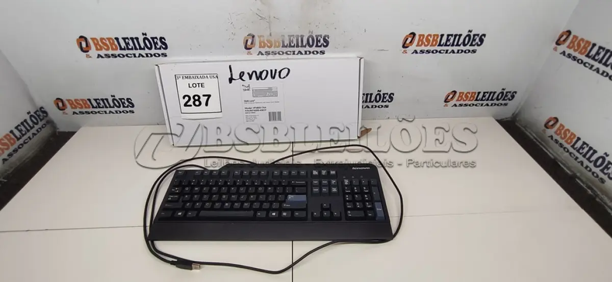 LOTE 287 - 01 TECLADO PARA COMPUTADORE. (NO ESTADO EM QUE SE ENCONTRA. SUJEITO A AVARIAS OCULTAS/VISÍVEIS.)