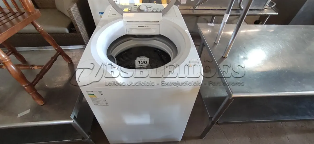 LOTE 130 - 01 LAVA ROUPA BRASTEMP 15KG 127VOLTS. (NO ESTADO EM QUE SE ENCONTRA. SUJEITO A AVARIAS OCULTAS/VISÍVEIS.) AV9913Y