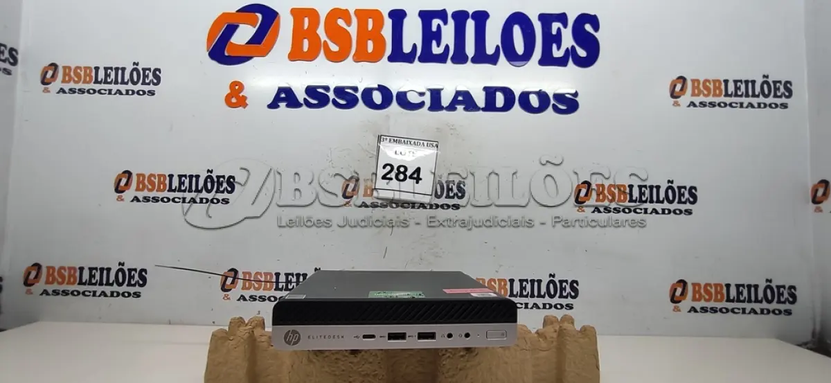 LOTE 284 - 01 CPU HP ELITE DESCK SEM FONTE.  (NO ESTADO EM QUE SE ENCONTRA. SUJEITO A AVARIAS OCULTAS/VISÍVEIS.) BD1048V