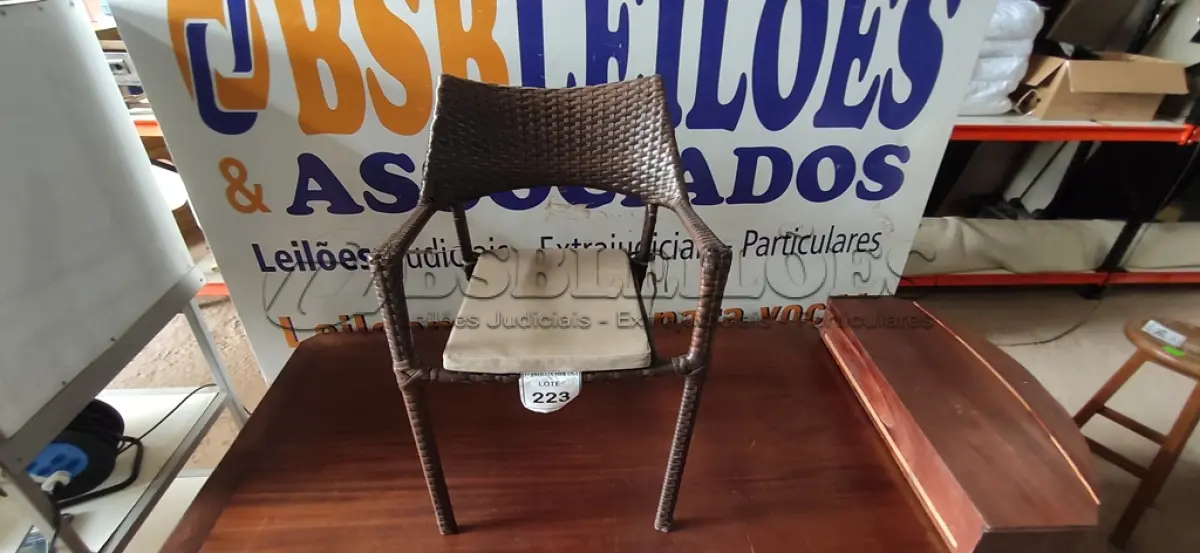 LOTE 223 - 01 CADEIRA DE JARDIM. (NO ESTADO EM QUE SE ENCONTRA. SUJEITO A AVARIAS OCULTAS/VISÍVEIS.) BH1551T