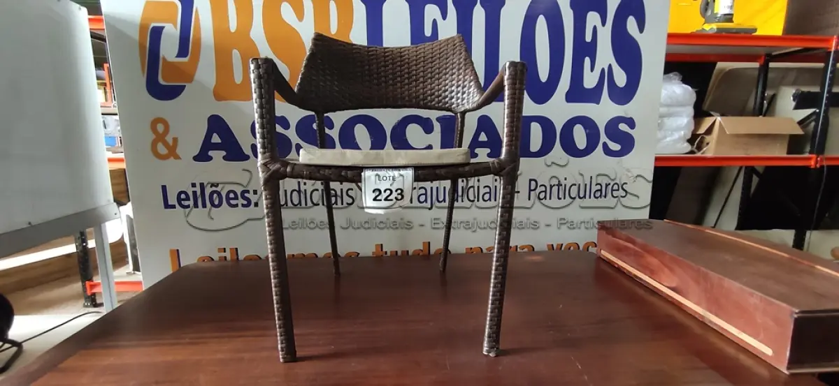 LOTE 223 - 01 CADEIRA DE JARDIM. (NO ESTADO EM QUE SE ENCONTRA. SUJEITO A AVARIAS OCULTAS/VISÍVEIS.) BH1551T