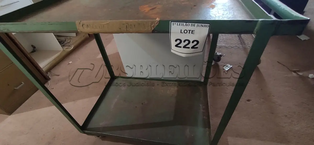 LOTE 222 - 01 CARRINHO DE TRANSPORTE COM RODINHAS. (NO ESTADO) ATENÇÃO! FAZER A VISITAÇÃO ANTES DE ARREMATAR, NÃO SABEMOS SE FUNCIONA, LEILÃO NÃO TEM GARANTIA E NEM DEVOLUÇÃO, SUJEITO A POSSÍVEIS AVARIAS VISÍVEIS/OCULTAS E/OU AUSÊNCIA DE COMPONENTES.