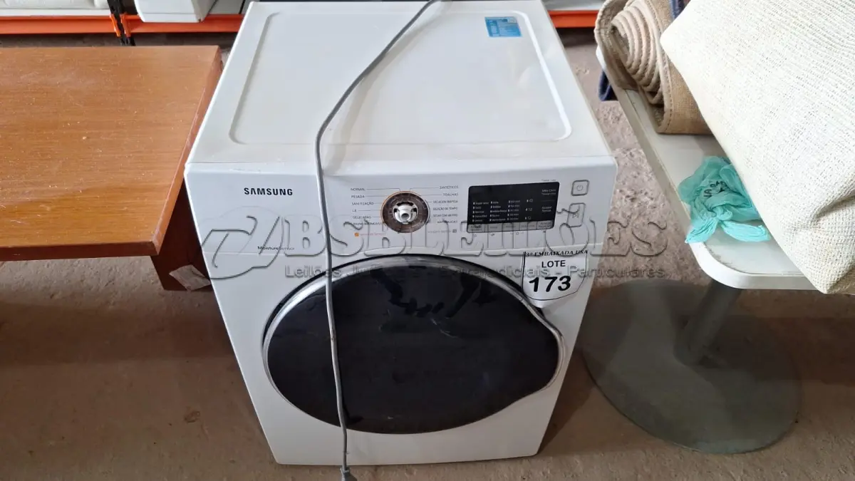 LOTE 173 - 01 SECADORA DE ROUPAS SAMSUNG 220V. (NO ESTADO EM QUE SE ENCONTRA. SUJEITO A AVARIAS OCULTAS/VISÍVEIS.) BF8538J