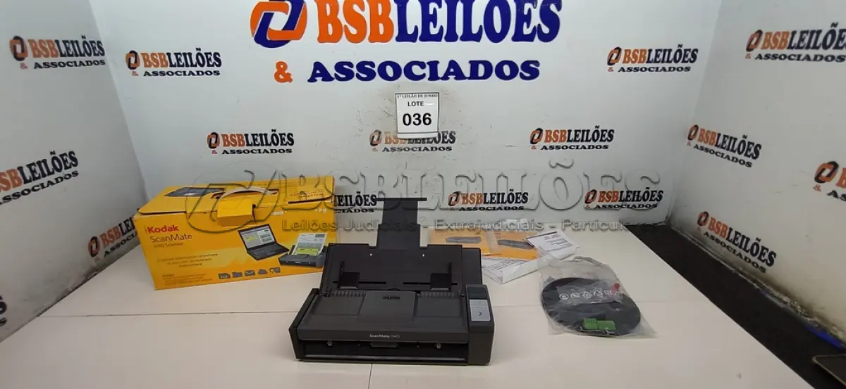 LOTE 036 - 01 SCANMATE I940 MARCA KODAK. (NO ESTADO) ATENÇÃO! FAZER A VISITAÇÃO ANTES DE ARREMATAR, NÃO SABEMOS SE FUNCIONA, LEILÃO NÃO TEM GARANTIA E NEM DEVOLUÇÃO, SUJEITO A POSSÍVEIS AVARIAS VISÍVEIS/OCULTAS E/OU AUSÊNCIA DE COMPONENTES.