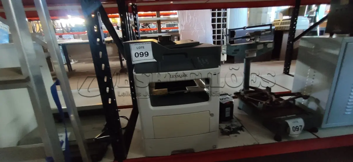 LOTE 099 - 01 IMPRESSORA NX611DE MARCA LEXMARK. (NO ESTADO) ATENÇÃO! FAZER A VISITAÇÃO ANTES DE ARREMATAR, NÃO SABEMOS SE FUNCIONA, LEILÃO NÃO TEM GARANTIA E NEM DEVOLUÇÃO, SUJEITO A POSSÍVEIS AVARIAS VISÍVEIS/OCULTAS E/OU AUSÊNCIA DE COMPONENTES.