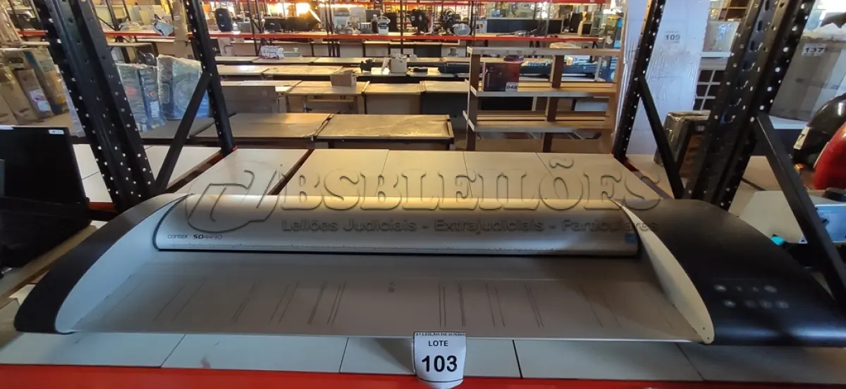 LOTE 103 - 01 SCANNER CONTEX SD 4490 DE 44’’. (NO ESTADO) ATENÇÃO! FAZER A VISITAÇÃO ANTES DE ARREMATAR, NÃO SABEMOS SE FUNCIONA, LEILÃO NÃO TEM GARANTIA E NEM DEVOLUÇÃO, SUJEITO A POSSÍVEIS AVARIAS VISÍVEIS/OCULTAS E/OU AUSÊNCIA DE COMPONENTES.
