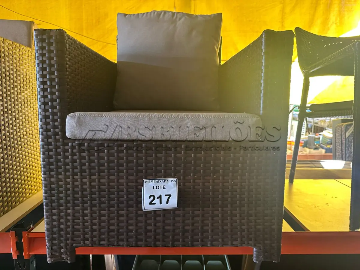 LOTE 217 - 01 CADEIRA DE JARDIM. (NO ESTADO EM QUE SE ENCONTRA. SUJEITO A AVARIAS OCULTAS/VISÍVEIS.) BH1552G