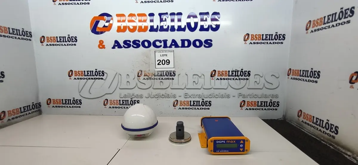 LOTE 209 - 01 CSI WIRELESS MODELO DGPS MAX. (NO ESTADO) ATENÇÃO! FAZER A VISITAÇÃO ANTES DE ARREMATAR, NÃO SABEMOS SE FUNCIONA, LEILÃO NÃO TEM GARANTIA E NEM DEVOLUÇÃO, SUJEITO A POSSÍVEIS AVARIAS VISÍVEIS/OCULTAS E/OU AUSÊNCIA DE COMPONENTES.