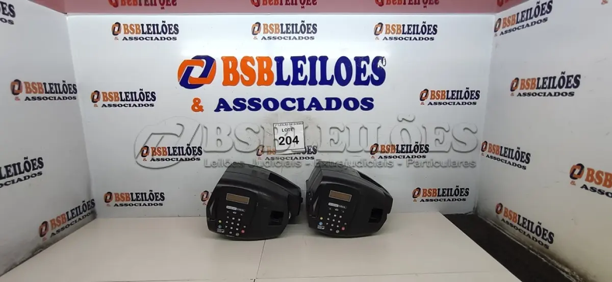 LOTE 204 - 02 RELÓGIOS DE PONTO BIOMÉTRICO. (NO ESTADO) ATENÇÃO! FAZER A VISITAÇÃO ANTES DE ARREMATAR, NÃO SABEMOS SE FUNCIONA, LEILÃO NÃO TEM GARANTIA E NEM DEVOLUÇÃO, SUJEITO A POSSÍVEIS AVARIAS VISÍVEIS/OCULTAS E/OU AUSÊNCIA DE COMPONENTES.
