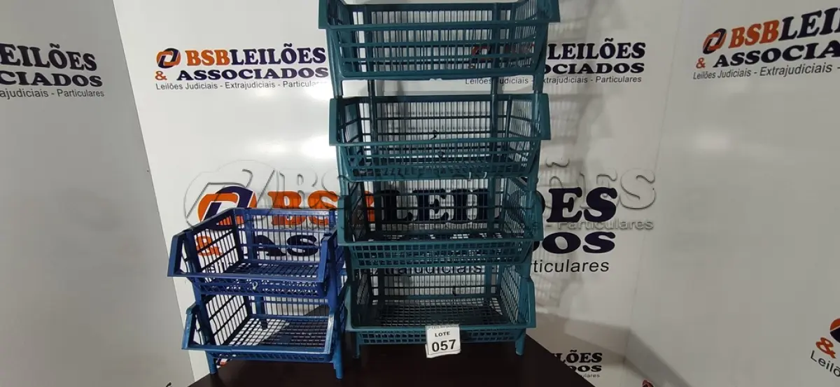 LOTE 057 - 06 CESTAS ORGANIZADORAS. (NO ESTADO) ATENÇÃO! FAZER A VISITAÇÃO ANTES DE ARREMATAR, NÃO SABEMOS SE FUNCIONA, LEILÃO NÃO TEM GARANTIA E NEM DEVOLUÇÃO, SUJEITO A POSSÍVEIS AVARIAS VISÍVEIS/OCULTAS E/OU AUSÊNCIA DE COMPONENTES.