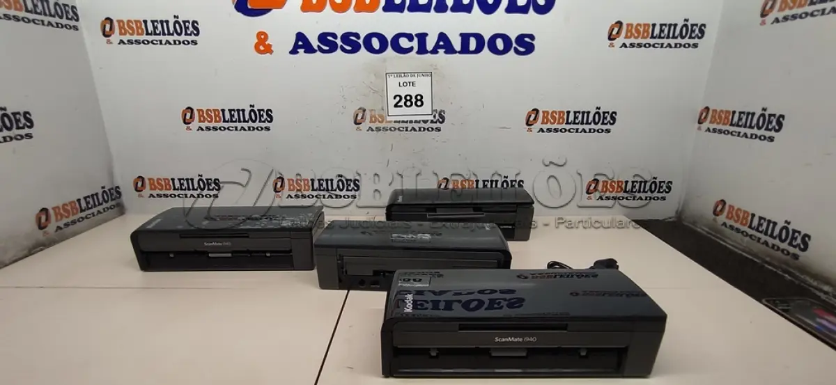 LOTE 288 - 04 SCANNERS I940 SENDO 01 COM FONTE MARCA KODAK. (NO ESTADO) ATENÇÃO! FAZER A VISITAÇÃO ANTES DE ARREMATAR, NÃO SABEMOS SE FUNCIONA, LEILÃO NÃO TEM GARANTIA E NEM DEVOLUÇÃO, SUJEITO A POSSÍVEIS AVARIAS VISÍVEIS/OCULTAS E/OU AUSÊNCIA DE COMPONENTES.