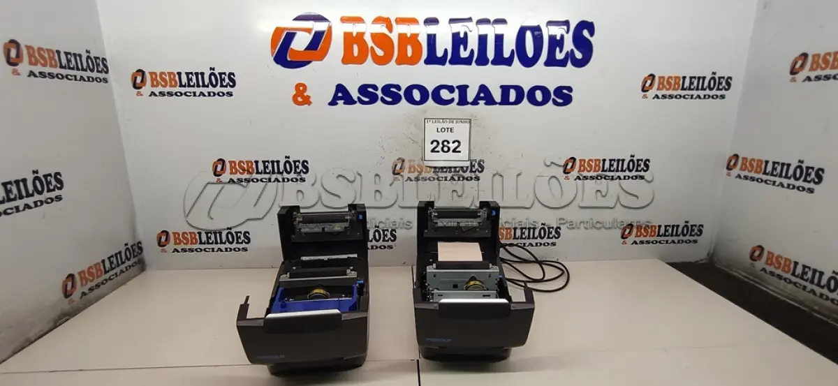 LOTE 282 - 02 IMPRESSORAS PARA CUPOM MARCA DIABOLD. (NO ESTADO) ATENÇÃO! FAZER A VISITAÇÃO ANTES DE ARREMATAR, NÃO SABEMOS SE FUNCIONA, LEILÃO NÃO TEM GARANTIA E NEM DEVOLUÇÃO, SUJEITO A POSSÍVEIS AVARIAS VISÍVEIS/OCULTAS E/OU AUSÊNCIA DE COMPONENTES.
