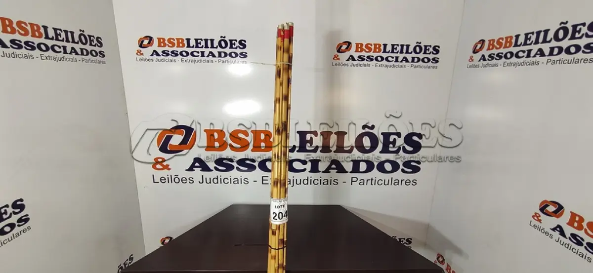LOTE 204 - 05 VARAS DE BAMBU. (NO ESTADO) ATENÇÃO! FAZER A VISITAÇÃO ANTES DE ARREMATAR, NÃO SABEMOS SE FUNCIONA, LEILÃO NÃO TEM GARANTIA E NEM DEVOLUÇÃO, SUJEITO A POSSÍVEIS AVARIAS VISÍVEIS/OCULTAS E/OU AUSÊNCIA DE COMPONENTES.