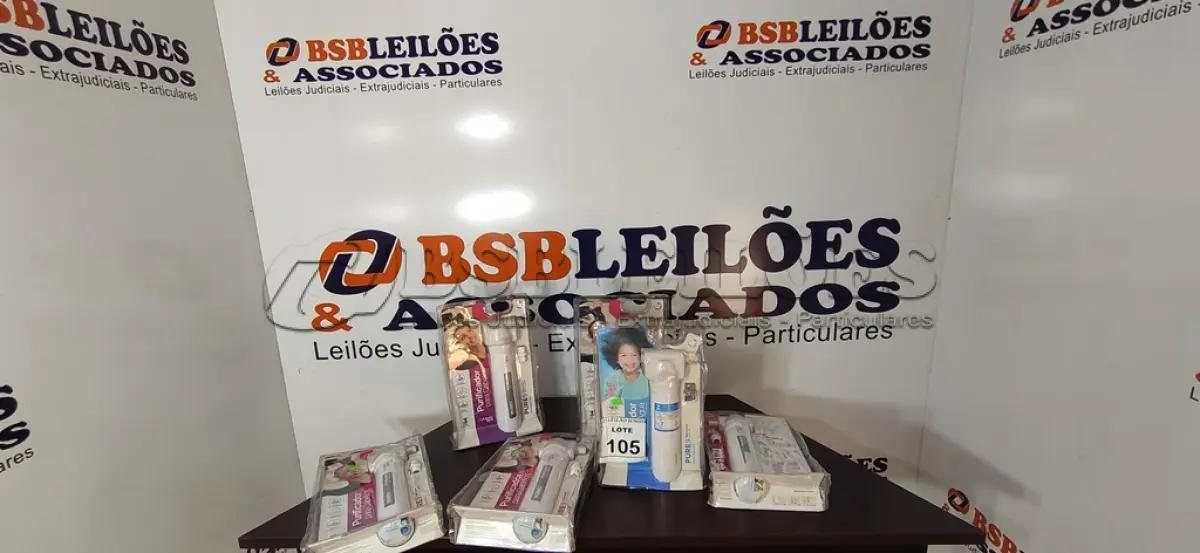LOTE 105 - 06 PURIFICADORES DE ÁGUA. (NO ESTADO) ATENÇÃO! FAZER A VISITAÇÃO ANTES DE ARREMATAR, NÃO SABEMOS SE FUNCIONA, LEILÃO NÃO TEM GARANTIA E NEM DEVOLUÇÃO, SUJEITO A POSSÍVEIS AVARIAS VISÍVEIS/OCULTAS E/OU AUSÊNCIA DE COMPONENTES.