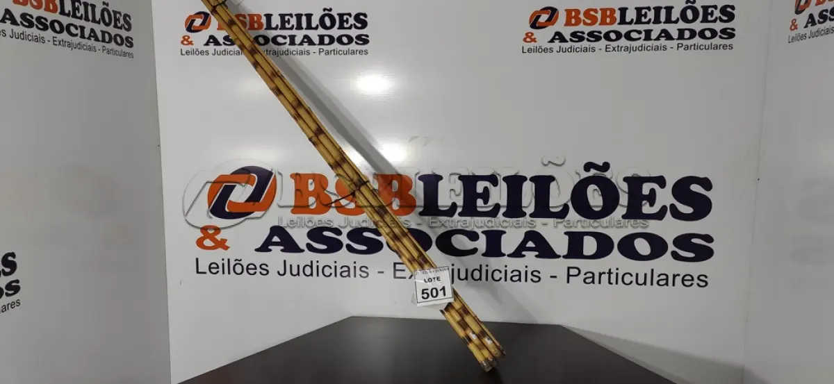 LOTE 501 - 05 VARAS DE BAMBU. (NO ESTADO) ATENÇÃO! FAZER A VISITAÇÃO ANTES DE ARREMATAR, NÃO SABEMOS SE FUNCIONA, LEILÃO NÃO TEM GARANTIA E NEM DEVOLUÇÃO, SUJEITO A POSSÍVEIS AVARIAS VISÍVEIS/OCULTAS E/OU AUSÊNCIA DE COMPONENTES.