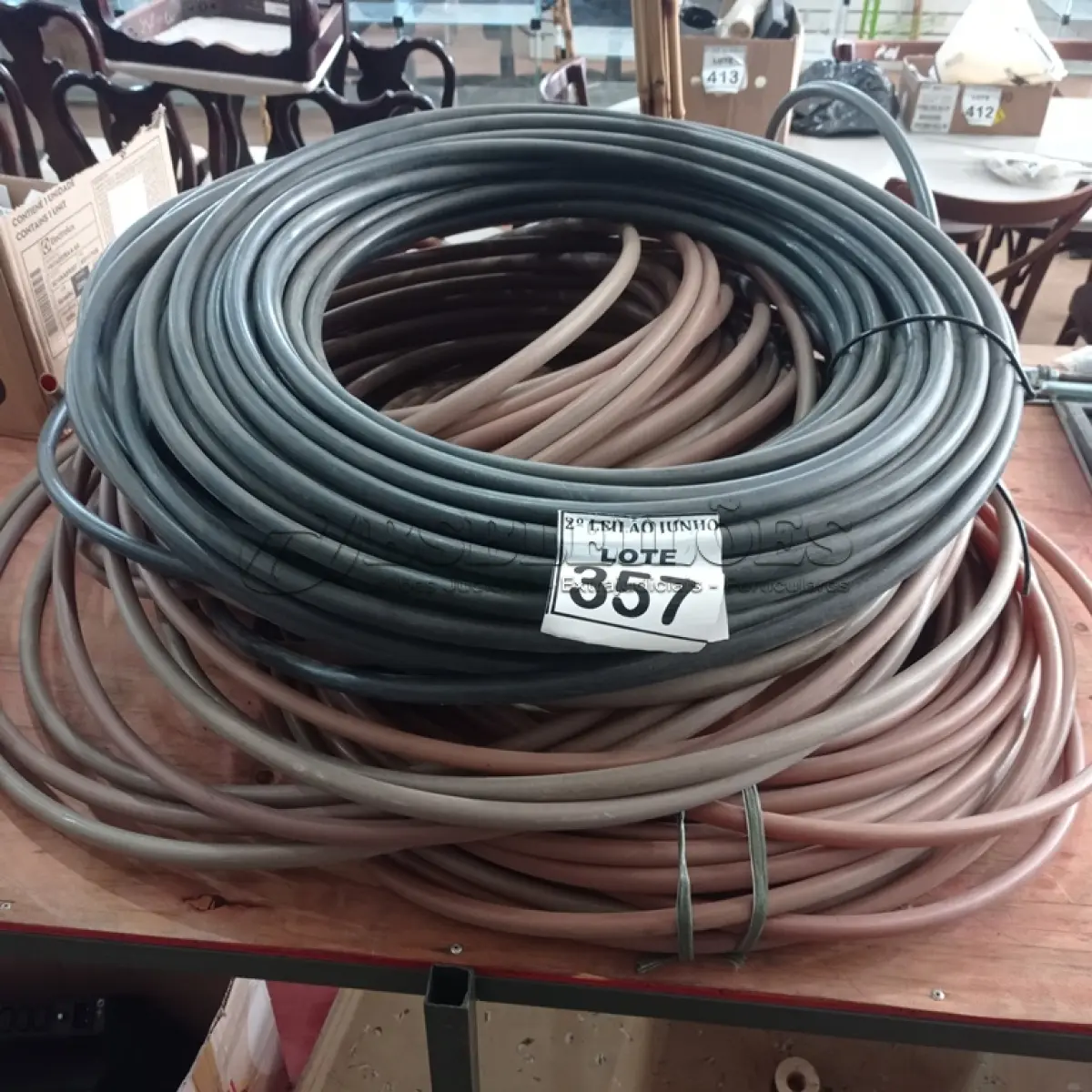 LOTE 357 - 01 LOTE COM MANGUEIRAS PARA IRRIGAÇÃO COM MEDIDAS DIVERSAS. (NO ESTADO) ATENÇÃO! FAZER A VISITAÇÃO ANTES DE ARREMATAR, NÃO SABEMOS SE FUNCIONA, LEILÃO NÃO TEM GARANTIA E NEM DEVOLUÇÃO, SUJEITO A POSSÍVEIS AVARIAS VISÍVEIS/OCULTAS E/OU AUSÊNCIA DE COMPONENTES.