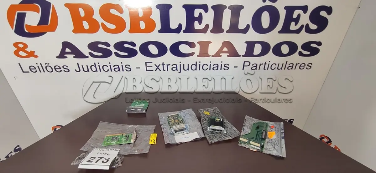 LOTE 273 - 01 LOTE 05 PLACAS DIVERSAS. (NO ESTADO) ATENÇÃO! FAZER A VISITAÇÃO ANTES DE ARREMATAR, NÃO SABEMOS SE FUNCIONA, LEILÃO NÃO TEM GARANTIA E NEM DEVOLUÇÃO, SUJEITO A POSSÍVEIS AVARIAS VISÍVEIS/OCULTAS E/OU AUSÊNCIA DE COMPONENTES.