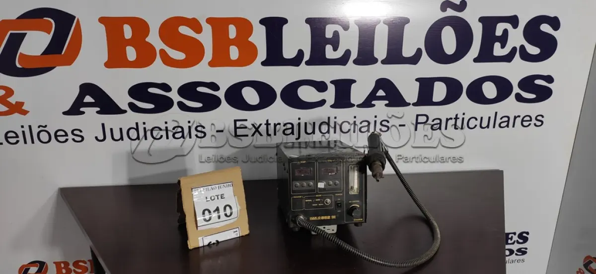 LOTE 010 - 01 ESTAÇÃO DE SOLDA MARCA HAKKO. (NO ESTADO) ATENÇÃO! FAZER A VISITAÇÃO ANTES DE ARREMATAR, NÃO SABEMOS SE FUNCIONA, LEILÃO NÃO TEM GARANTIA E NEM DEVOLUÇÃO, SUJEITO A POSSÍVEIS AVARIAS VISÍVEIS/OCULTAS E/OU AUSÊNCIA DE COMPONENTES.