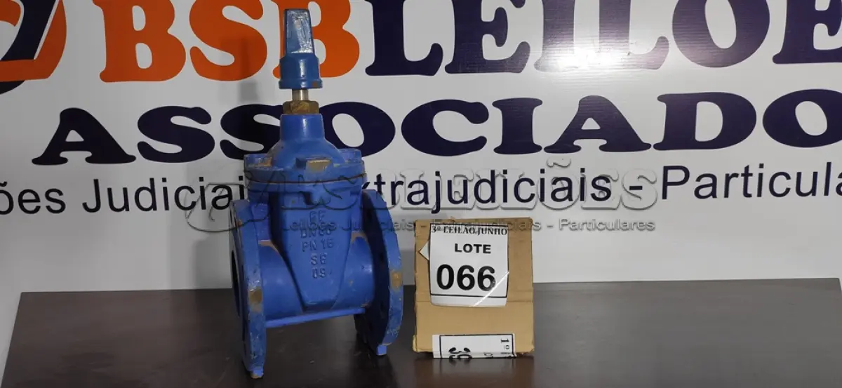 LOTE 066 - 01 VÁLVULA GLOBO. (NO ESTADO) ATENÇÃO! FAZER A VISITAÇÃO ANTES DE ARREMATAR, NÃO SABEMOS SE FUNCIONA, LEILÃO NÃO TEM GARANTIA E NEM DEVOLUÇÃO, SUJEITO A POSSÍVEIS AVARIAS VISÍVEIS/OCULTAS E/OU AUSÊNCIA DE COMPONENTES.