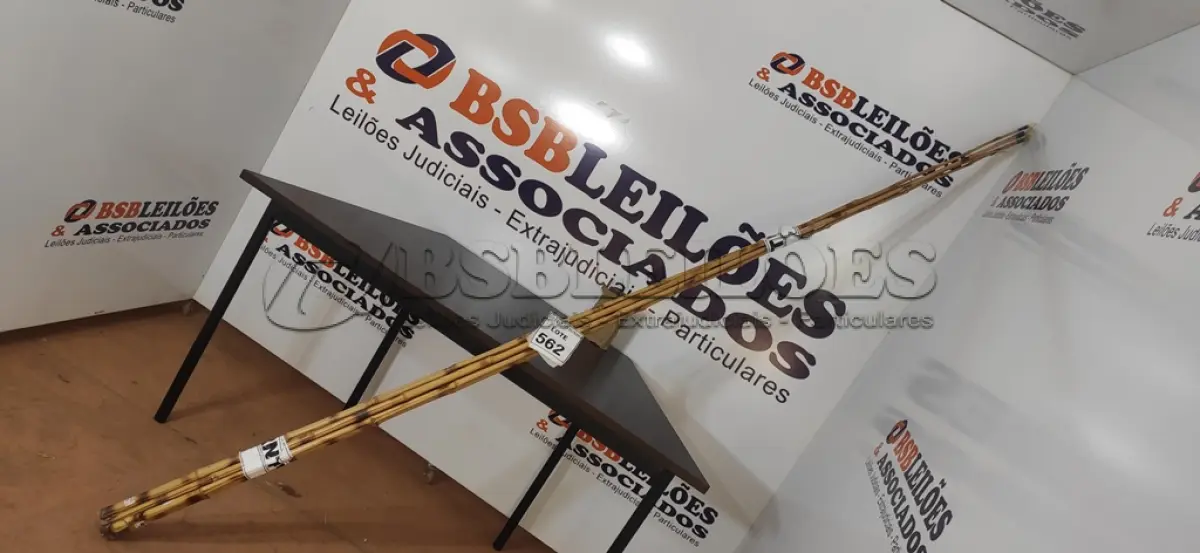 LOTE 562 - 05 VARAS DE BAMBU. (NO ESTADO) ATENÇÃO! FAZER A VISITAÇÃO ANTES DE ARREMATAR, NÃO SABEMOS SE FUNCIONA, LEILÃO NÃO TEM GARANTIA E NEM DEVOLUÇÃO, SUJEITO A POSSÍVEIS AVARIAS VISÍVEIS/OCULTAS E/OU AUSÊNCIA DE COMPONENTES.