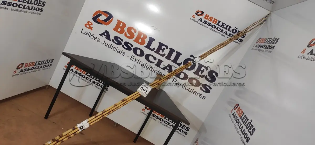 LOTE 561 - 05 VARAS DE BAMBU. (NO ESTADO) ATENÇÃO! FAZER A VISITAÇÃO ANTES DE ARREMATAR, NÃO SABEMOS SE FUNCIONA, LEILÃO NÃO TEM GARANTIA E NEM DEVOLUÇÃO, SUJEITO A POSSÍVEIS AVARIAS VISÍVEIS/OCULTAS E/OU AUSÊNCIA DE COMPONENTES.