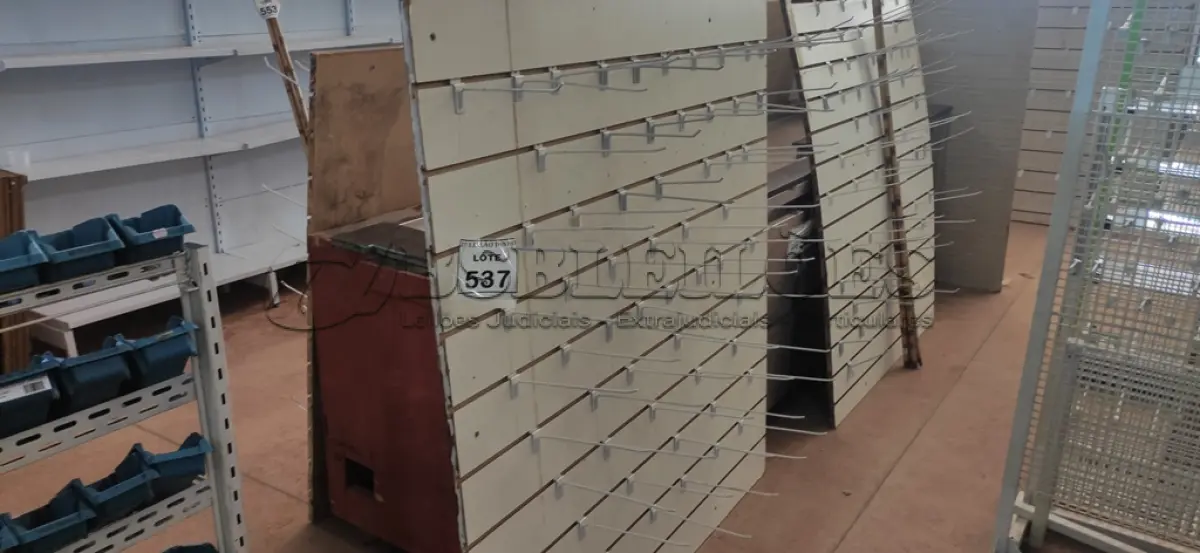 LOTE 537 -  01 PAINEL CANALETADO COM GANCHOS DE 1,38 X 1,44. (NO ESTADO) ATENÇÃO! FAZER A VISITAÇÃO ANTES DE ARREMATAR, NÃO SABEMOS SE FUNCIONA, LEILÃO NÃO TEM GARANTIA E NEM DEVOLUÇÃO, SUJEITO A POSSÍVEIS AVARIAS VISÍVEIS/OCULTAS E/OU AUSÊNCIA DE COMPONENTES.