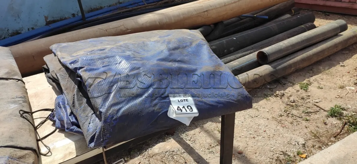 LOTE 333 - 01 LONA DE CAMINHÃO. (NO ESTADO) ATENÇÃO! FAZER A VISITAÇÃO ANTES DE ARREMATAR, NÃO SABEMOS SE FUNCIONA, LEILÃO NÃO TEM GARANTIA E NEM DEVOLUÇÃO, SUJEITO A POSSÍVEIS AVARIAS VISÍVEIS/OCULTAS E/OU AUSÊNCIA DE COMPONENTES.