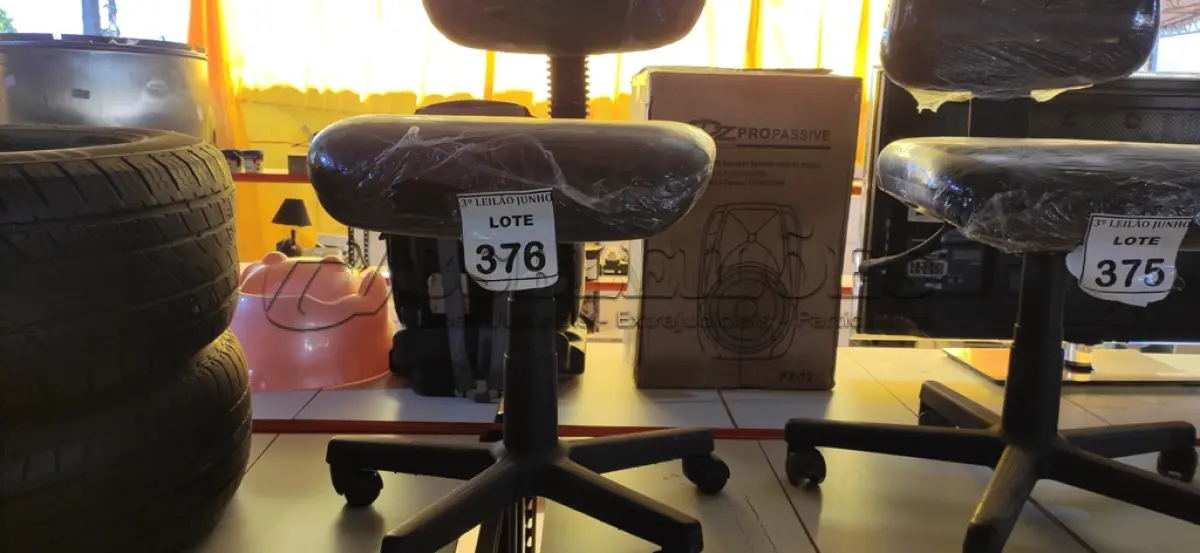LOTE 376 - 01 CADEIRA PARA ESCRITÓRIO. (NO ESTADO) ATENÇÃO! FAZER A VISITAÇÃO ANTES DE ARREMATAR, NÃO SABEMOS SE FUNCIONA, LEILÃO NÃO TEM GARANTIA E NEM DEVOLUÇÃO, SUJEITO A POSSÍVEIS AVARIAS VISÍVEIS/OCULTAS E/OU AUSÊNCIA DE COMPONENTES.