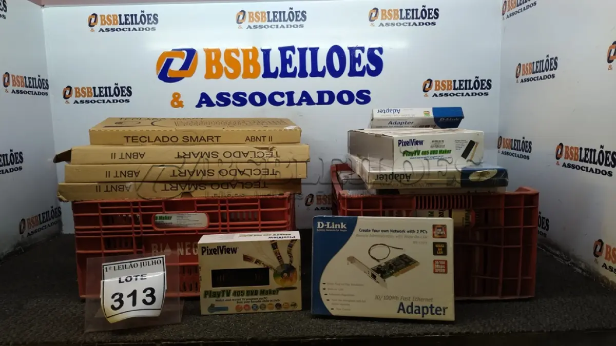 LOTE 313 - 01 LOTE COM VÁRIOS TECLADOS DE PC E PLACAS E DE REDE E PIXELVIEW. (NO ESTADO) ATENÇÃO! FAZER A VISITAÇÃO ANTES DE ARREMATAR, NÃO SABEMOS SE FUNCIONA. LEILÃO NÃO TEM GARANTIA E NEM DEVOLUÇÃO, SUJEITO A POSSÍVEIS AVARIAS VISÍVEIS/OCULTAS E/OU AUSÊNCIA DE COMPONENTES.