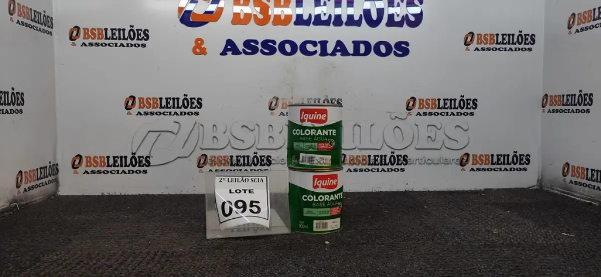 LOTE 095 - 02 COLORANTES A BASE DE ÁGUA COM 900ML NA COR AMARELA MARCA IQUINE.  (NO ESTADO) ATENÇÃO! FAZER A VISITAÇÃO ANTES DE ARREMATAR, NÃO SABEMOS SE FUNCIONA. LEILÃO NÃO TEM GARANTIA E NEM DEVOLUÇÃO, SUJEITO A POSSÍVEIS AVARIAS VISÍVEIS/OCULTAS E/OU AUSÊNCIA DE COMPONENTES.
