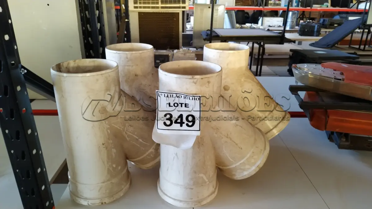 LOTE 349 - 04 JUNÇÕES SIMPLES DN 150X150MM. (NO ESTADO) ATENÇÃO! FAZER A VISITAÇÃO ANTES DE ARREMATAR, NÃO SABEMOS SE FUNCIONA. LEILÃO NÃO TEM GARANTIA E NEM DEVOLUÇÃO, SUJEITO A POSSÍVEIS AVARIAS VISÍVEIS/OCULTAS E/OU AUSÊNCIA DE COMPONENTES.