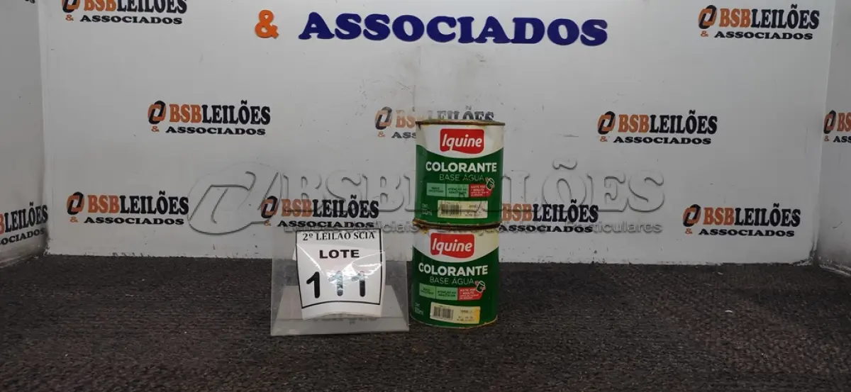 LOTE 111 - 02 COLORANTES A BASE DE ÁGUA COM 900ML NA COR AMARELA MARCA IQUINE.  (NO ESTADO) ATENÇÃO! FAZER A VISITAÇÃO ANTES DE ARREMATAR, NÃO SABEMOS SE FUNCIONA. LEILÃO NÃO TEM GARANTIA E NEM DEVOLUÇÃO, SUJEITO A POSSÍVEIS AVARIAS VISÍVEIS/OCULTAS E/OU AUSÊNCIA DE COMPONENTES.