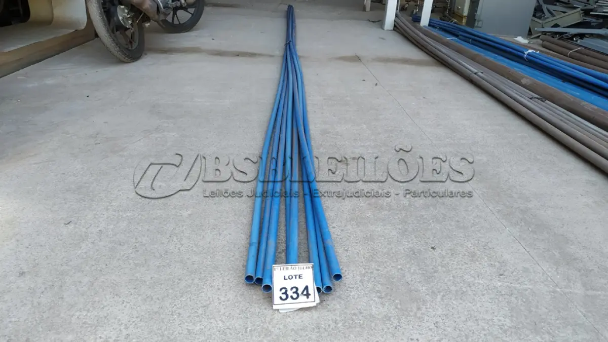 LOTE 334 - 07 TUBOS DE PVC 25MM IRRIGAÇÃO. (NO ESTADO) ATENÇÃO! FAZER A VISITAÇÃO ANTES DE ARREMATAR, NÃO SABEMOS SE FUNCIONA. LEILÃO NÃO TEM GARANTIA E NEM DEVOLUÇÃO, SUJEITO A POSSÍVEIS AVARIAS VISÍVEIS/OCULTAS E/OU AUSÊNCIA DE COMPONENTES.